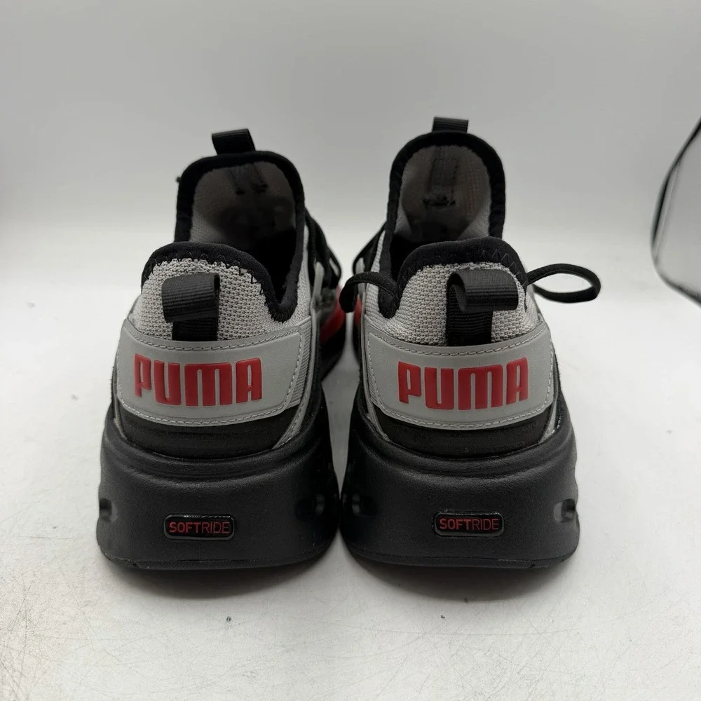 Puma Softride Frequence Street Shoes Mens Sz 10 Grey Red Sneakers 311727-05
